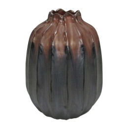 Βάζο Κεραμικό 003-223-082 18x18x37,5cm Grey-Brown Κεραμικό