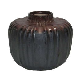 Βάζο Κεραμικό 003-223-083 17x17x14cm Grey-Brown Κεραμικό