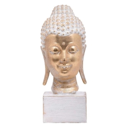 Διακοσμητικό Επιτραπέζιο Buddha 276-223-001 16x14,5x34cm Gold-White Πολυρεσίνη