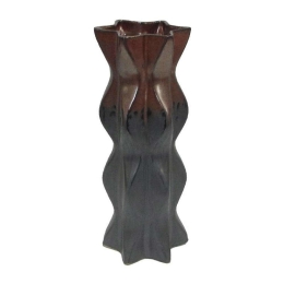 Κηροπήγιο Κεραμικό 003-223-080 12,5x12x32,5cm Grey-Brown Κεραμικό