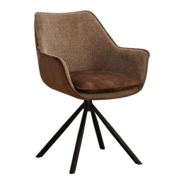 Πολυθρόνα Περιστρεφόμενη 627-223-022 62x61,5x84cm Brown