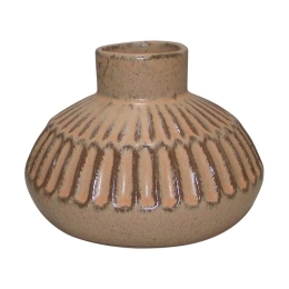 Βάζο Κεραμικό 003-123-072 15,8x15,8x11,7cm Brown Κεραμικό