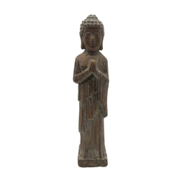 Διακοσμητικό Αντικείμενο Buddha 279-223-218 11x11x46,5cm Brown Πολυρεσίνη