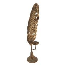Κηροπήγιο Μεταλλικό 160-223-077 17x19x72cm Gold Μέταλλο
