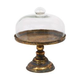 Διακοσμητική Τουρτιέρα 149-223-034 25,5x25,5x31cm Bronze Μέταλλο