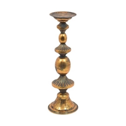 Κηροπήγιο 149-223-030 14x14x43cm Bronze Μέταλλο