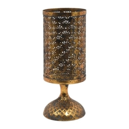 Κηροπήγιο 149-223-033 12,5x12,5x31cm Bronze Μέταλλο