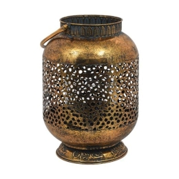 Κηροπήγιο 149-223-035 22x22x30cm Bronze Μέταλλο