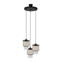 Φωτιστικό Οροφής Sonal 835-124-286 3xE27 30x110cm 60W Beige-Black