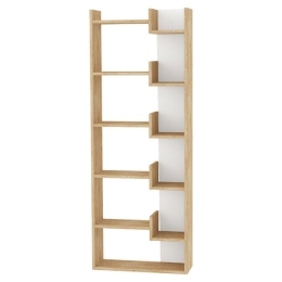 Βιβλιοθήκη Oppa 119-001139 61x22x162cm Natural-White