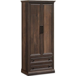 Ντουλάπα Ρούχων Δίφυλλη Mozart 123-000133 Καρυδί 83X52X202,5cm Δίφυλλη Mdf,Ξύλο