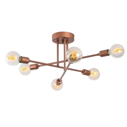Φωτιστικό Οροφής PWL-0102 Φ64x30cm Copper 071-000765 Μέταλλο