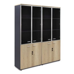 Ντουλάπα Γραφείου Τετράφυλλη Lotus 200-000173 Natural-Anthracite 160x40,5x200
