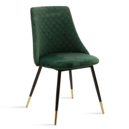 Καρέκλα Giselle 096-000012 Black-Green Μέταλλο,Ύφασμα