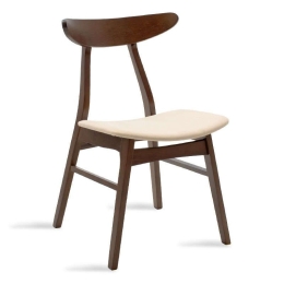 Καρέκλα Orlean 097-000007 Walnut - Beige Ξύλο,Ύφασμα