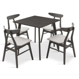 Τραπεζαρία Benson - Orlean Σετ 5τμχ 80x80x75cm 200-000179 Rustic Grey 4 Θέσεων
