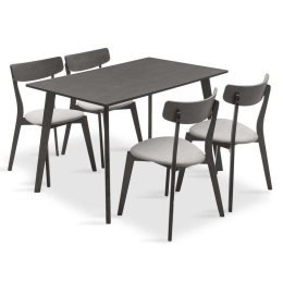 Τραπεζαρία Benson - Toto Σετ 5τμχ 200-000187 120x75x75cm Rustic Grey 4 Θέσεων