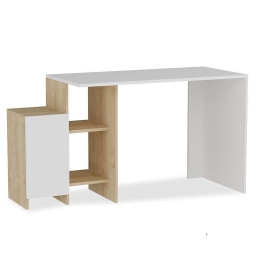 Γραφείο Με Ραφιέρα Kely 120-000023 113x55x74cm Natural-White