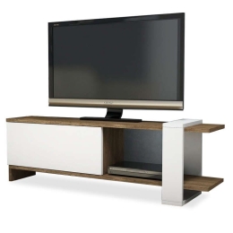 Έπιπλο Τηλεόρασης Cave 120-000042 120x25x37cm Brown-White Μελαμίνη,Mdf