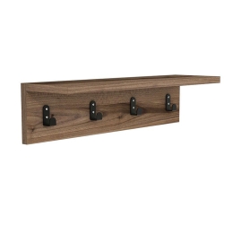 Κρεμάστρα Mulan 120-000034 60x16x14.5cm Walnut Μελαμίνη,Mdf