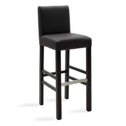 Σκαμπό Μπαρ Bari 047-000044 42x46x110cm Wenge-Grey Ξύλο,Ύφασμα