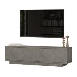Έπιπλο Τηλεόρασης Zoeva 176-000013 140x35,5x38cm Grey Cemento