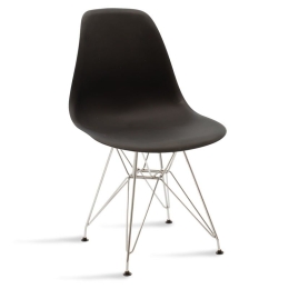 Καρέκλα Adelle 127-000013 45.5x52x80 Black-Inox Πολυπροπυλένιο