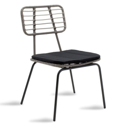 Καρέκλα Κήπου Naoki 140-000014 46,5x55x85 Black - Grey
