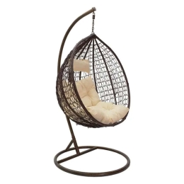 Κούνια Κήπου Zafer Κρεμαστή 135-000005 106x103x200 Brown-Beige