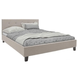 Κρεβάτι Mago 006-000037 157x213x88 Για Στρώμα 150x200 Beige Διπλό Ξύλο,Ύφασμα