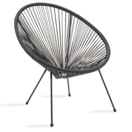 Πολυθρόνα Κήπου Acapulco 130-000023 72x77x85 Black