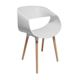 Καρέκλα Aura 127-000019 53x62x74,5cm White-Natural