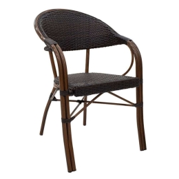 Πολυθρόνα Κήπου Paula 140-000029 Brown-Black