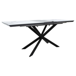 Τραπέζι Επεκτεινόμενο Palan 101-000036 160-200x80x77cm Black-White