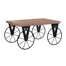 Τραπέζι Σαλονιού Bike 120-000049 85x55x41cm Natural-Black