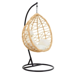 Κούνια Κήπου Hudson 135-000008 109x100x197cm Natural-Beige