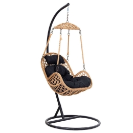 Κούνια Κήπου Margie 135-000009 100x100x195cm Black-Walnut