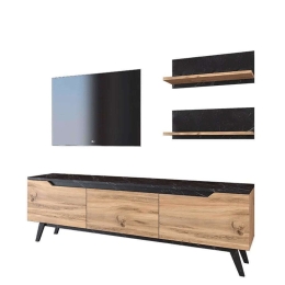 Σύνθετο Kasia 182-000009 180x35x48,5cm Oak-Black