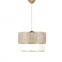 Φωτιστικό Οροφής PWL-1089 Φ30x70cm 1xΕ27 Ecru-Gold