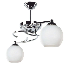 Φωτιστικό Οροφής PWL-0966 Φ67x38cm 2xΕ27 60W Silver-White