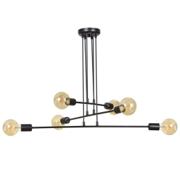 Φωτιστικό Οροφής PWL-0153 80x60x80cm 6xΕ27 100W Black