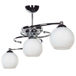 Φωτιστικό Οροφής PWL-0966 80x27x34,5cm 3xΕ27 60W Silver-White