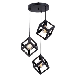 Φωτιστικό Οροφής PWL-1048 Φ30x85cm 3xE27 Black
