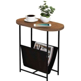 Τραπεζάκι Σαλονιού Βοηθητικό Casper 120-000205 55x25x58cm Black-Walnut