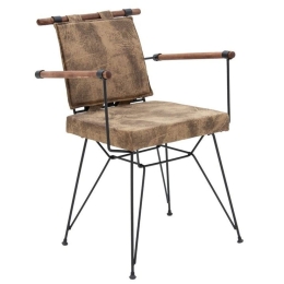 Πολυθρόνα Parson 190-000014 52x45x81cm Brown-Black