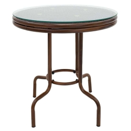 Τραπέζι Κήπου Paula 140-000030 Φ60x60cm Brown