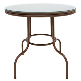Τραπέζι Κήπου Paula 140-000031 Φ90x75cm Brown