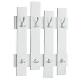 Κρεμάστρα Εισόδου Wave 119-001084 64x4x81cm White Μοριοσανίδα, Μελαμίνη