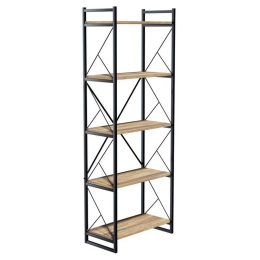 Βιβλιοθήκη Baker 120-000330 66x34x180cm Walnut-Black