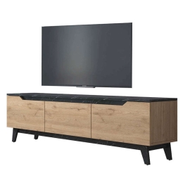 Έπιπλο Τηλεόρασης Kasandra 182-000039 180x35x48,3cm Black-Walnut